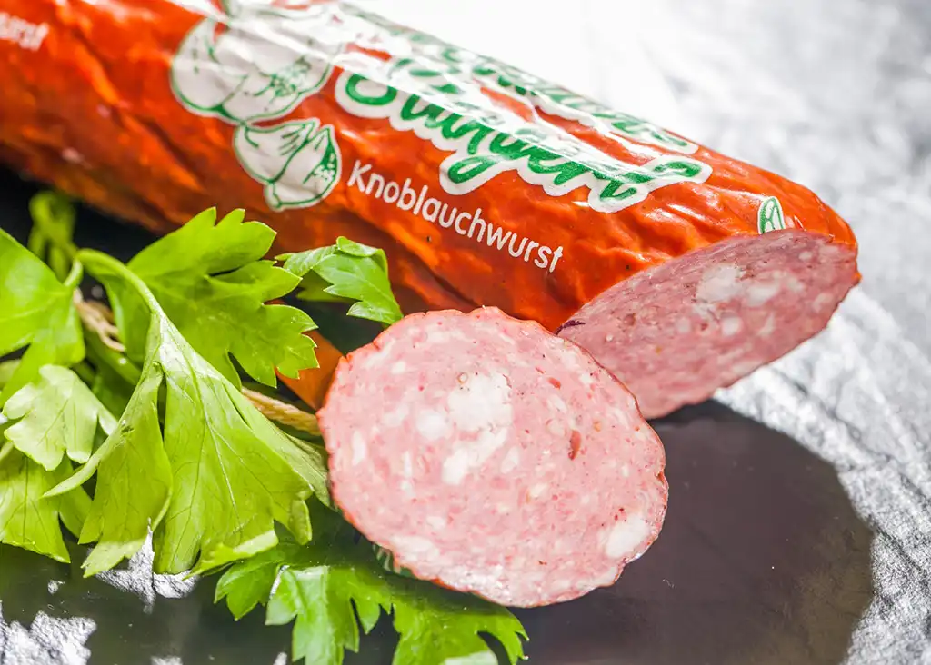 Knoblauchstangerl Portionswurst 250g