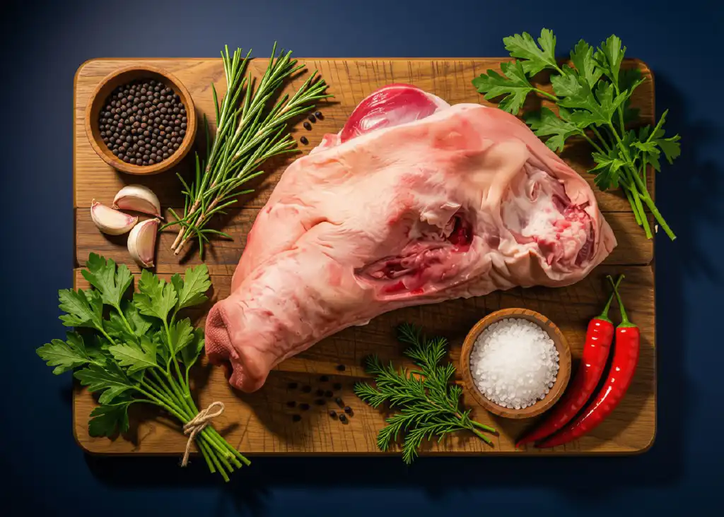 Schweinekopf ohne Backe