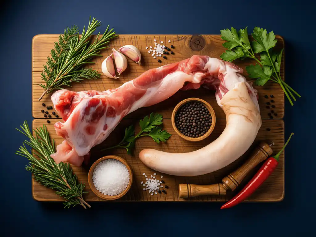 Schweineschwanz mit Knochen