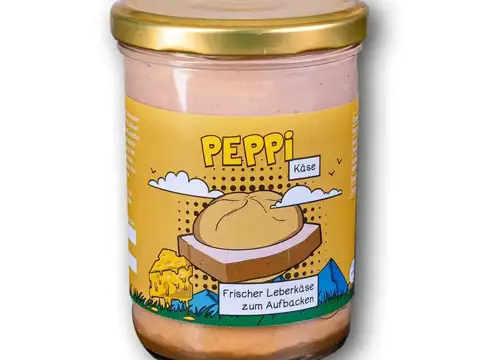 Peppi KÄSE - Leberkäse 390g im Glas
