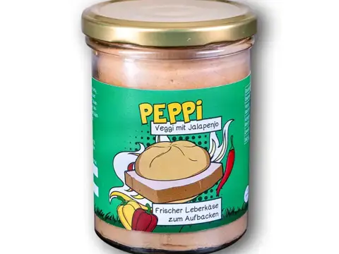 Peppi VEGGI JALAPENO - Vegetarischer Leberkäse 275g im Glas