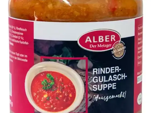 Rindergulaschsuppe 690 ml im Glas
