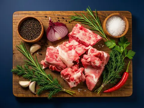 Schweinefleischknochen