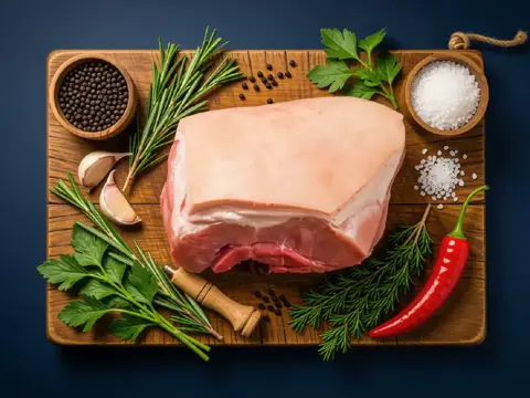 Schweinehüfte mit Schwarte
