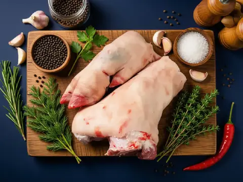Spitzbein, Sülzhaxe bzw. Schweinepfoten geschnitten