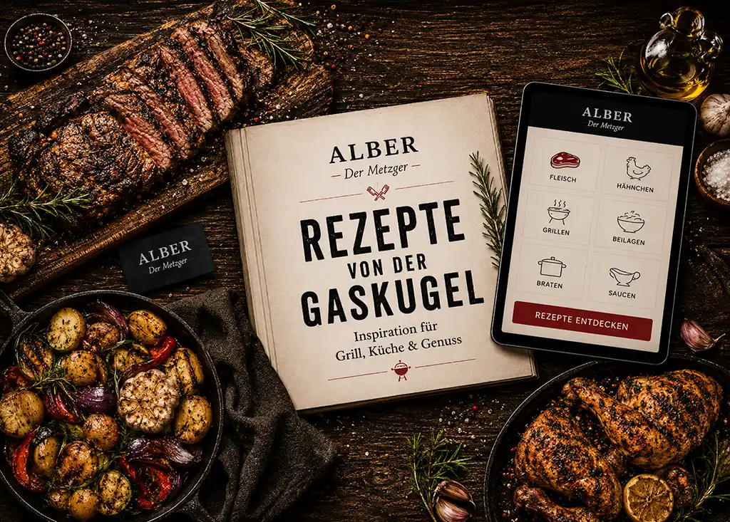 Kalbsrollbraten aus der Gaskugel mit Wurzelgemuese