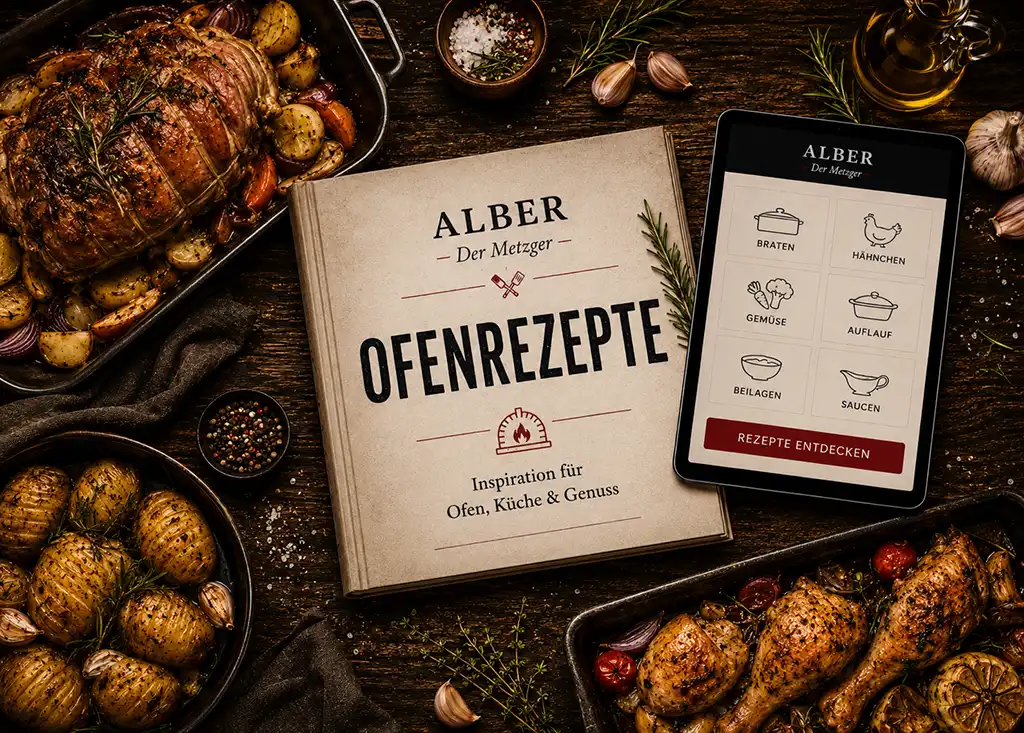 Kalbslende geschnitten aus dem Ofen